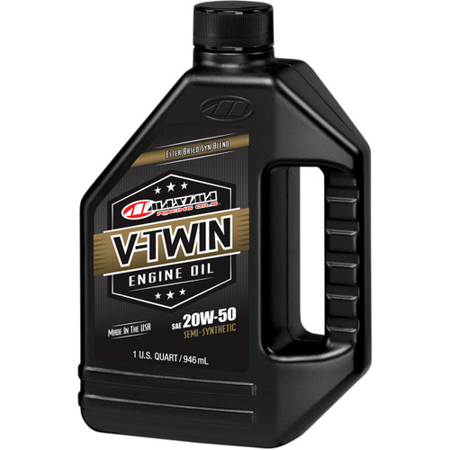 Maxima Racing OIL #30-14901 - V-Twin Semi-Synthetic Engine Oil - 20W-50 - 1L