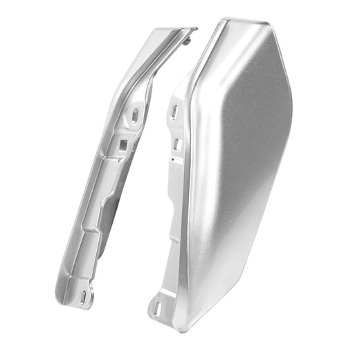 HR3 Candy Red / Silver Honeycomb Fade Mid Frame Air Heat Deflectors For Harley Touring and Trike Models 09-24