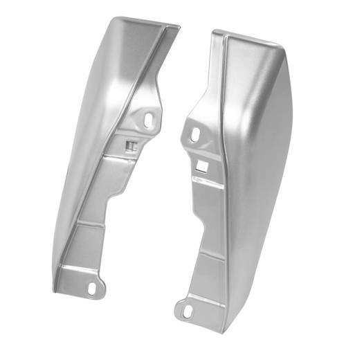 HR3 Candy Red / Silver Honeycomb Fade Mid Frame Air Heat Deflectors For Harley Touring and Trike Models 09-24