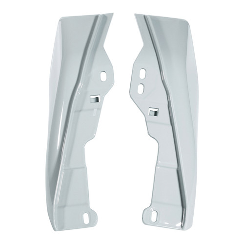 HR3 Apple Green / White Gray Mid Frame Air Heat Deflectors For Harley Touring and Trike Models 09-24