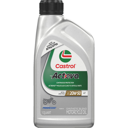 Castrol #15D7CF - Act Evo® Semi-Synthetic 4T Engine Oil - 20W-50 - 1 U.S. quart
