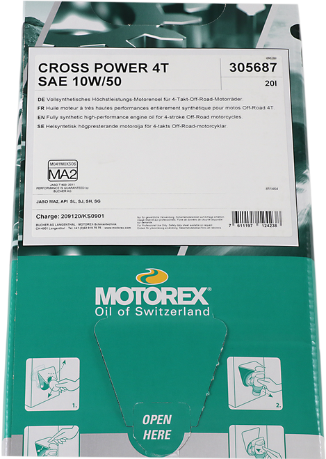 Cross Power Synthetic 4T Engine Oil - 10W-50 - 20 L Dispenser Box