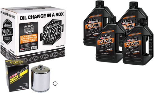 Evo/XL KIT Quick Oil Change Kit - Chrome Filter