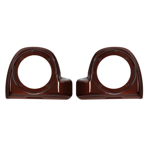 HR3 Auburn Sunglo & Black Hole With Rich Bourbon Lower Fairing Speaker Pods For Harley Touring Models 2014-2024
