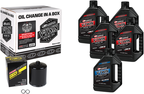 Sportster Synthetic 20W-50 Oil Change Kit - Black Filter