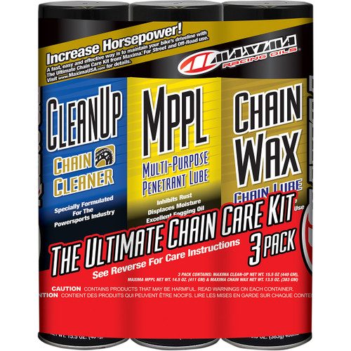 Maxima Racing OIL #70-749203 - Chain Wax/Care Kit - Aerosol