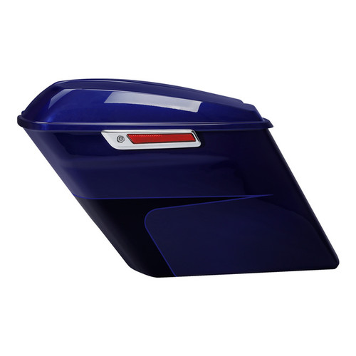 ZEPHYR BLUE/BLACK SUNGLO/CVO STRETCHED SADDLEBAGS FOR  14UP