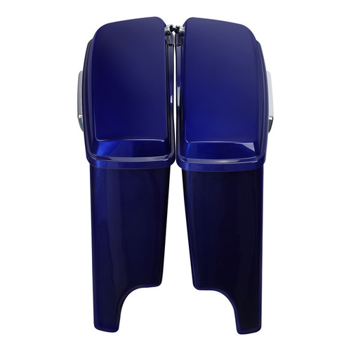 ZEPHYR BLUE/BLACK SUNGLO/CVO STRETCHED SADDLEBAGS FOR  14UP
