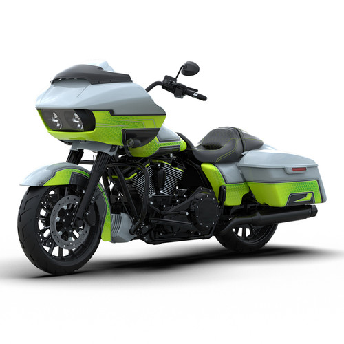 APPLE GREEN / WHITE GRAY CUSTOM BODYKIT FOR ROAD GLIDE 15-UP