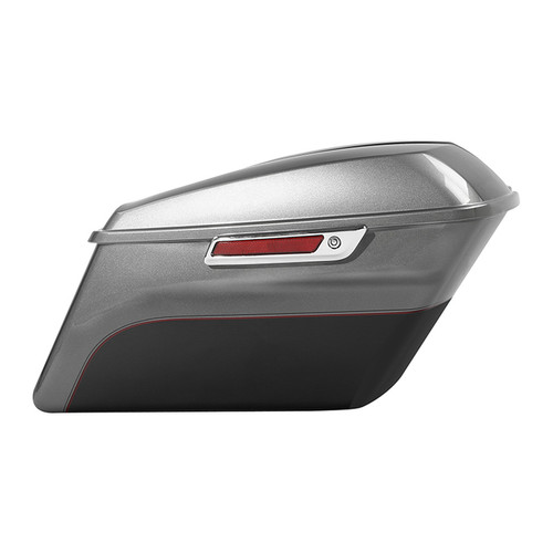 BILLET SILVER/VIVID BLACK HARD SADDLEBAGS (REGULAR) FOR 14UP