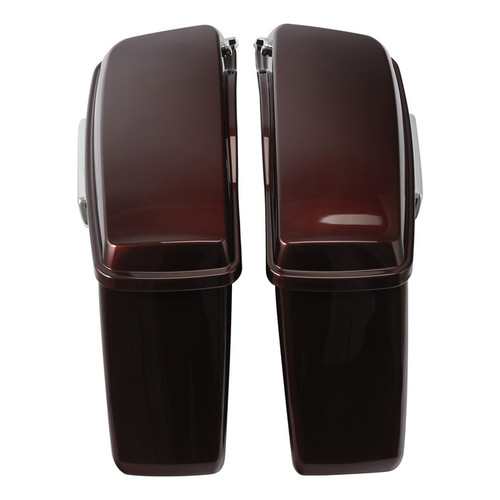 TWISTED CHERRY W/ DUAL BROWN LINES HARD SADDLEBAGS (REGULAR)
