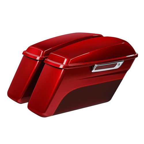 WICKED RED / TWISTED CHERRY W/ DUAL RED LINES HARD SADDLEBAG