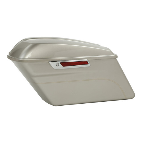 SILVER FORTUNE W/ DUAL WARM SILVER LINES HARD SADDLEBAGS