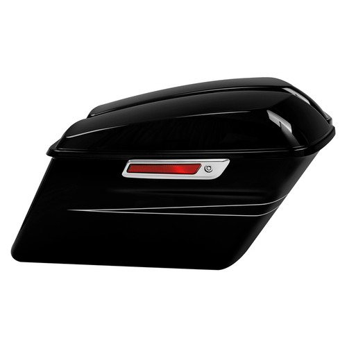 HR3 Vivid Black 2015S Hard Saddlebags (Regular) For 14-23 Harley Touring