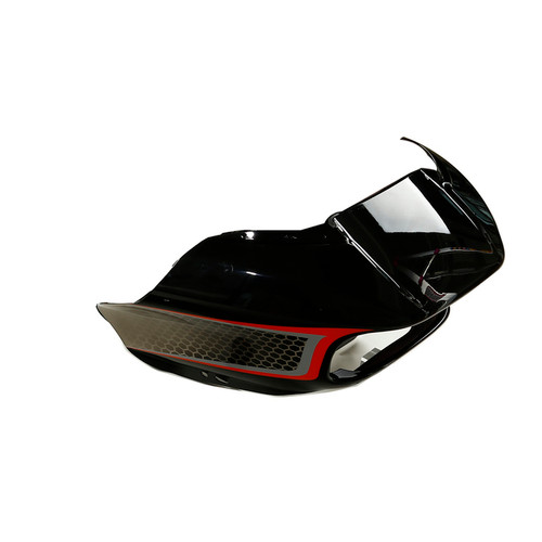 BLACK HONEYCOMB FADE CUSTOM CHROME OUTER FAIRING 15UP ROAD G