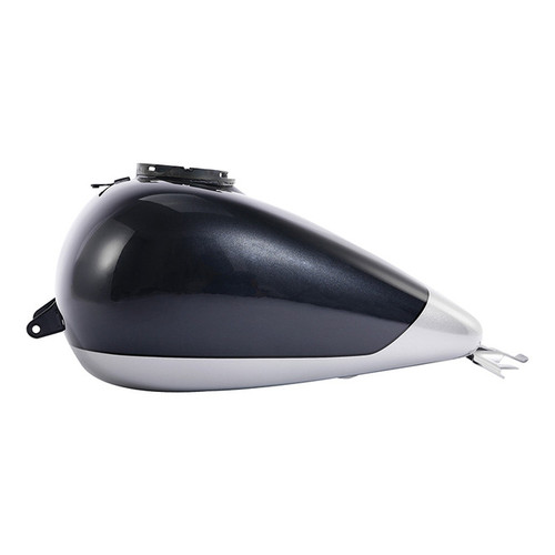 HR3 Charred Steel & Lightning Silver Fuel Gas Tank For 2008-2023 Harley Touring Models