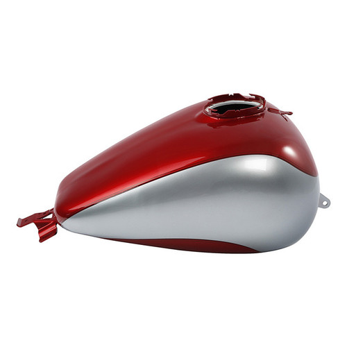 HR3 Wicked Red / Barracuda Silver Gas Tank For 2008-2023 Harley Touring Models