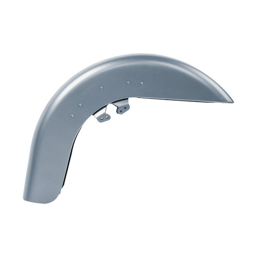 HR3 Barracuda Silver Denim Motorcycle 18" Wide Tire Front Mudguard Fender For Harley Touring Models 2014-2023