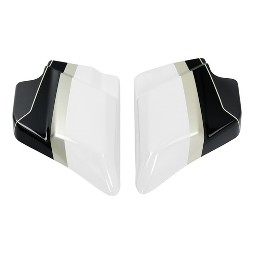 SALT PEARL/BLACK TEMPEST / SIDE COVERS FOR TOURING 09-UP/1PR