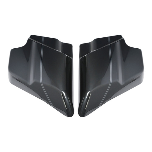 BLACK TEMPEST W/ DUAL SILVER LINES SIDE COVERS TOURING 09-UP