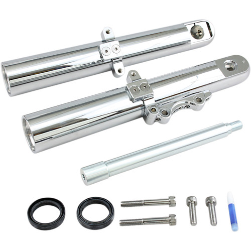 Arlen Ness #06-522 - Fork Legs - Chrome - Hot Legs - Custom Single Disc - Smooth - '00-'07