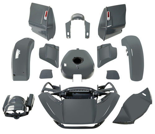 HR3 Gunship Gray Complete Body Fairing Kit For Harley Road Glide Special FLTRXS 15-23