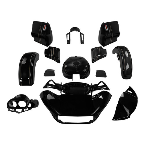 HR3 Black Quartz 2016RGS Complete Body Fairing Kit For Harley Road Glide Special FLTRXS 15-23