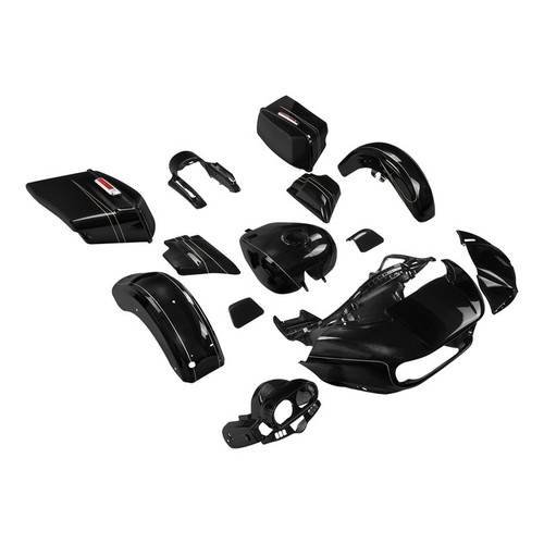 HR3 Black Quartz 2016RGS Complete Body Fairing Kit For Harley Road Glide Special FLTRXS 15-23