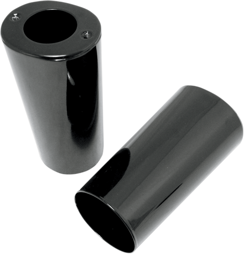 Drag Specialties Fork Slider Covers - Stock Length - Gloss Black - Smooth