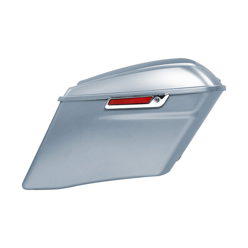 BARRACUDA SILVER DENIM CVO STRETCHED SADDLEBAGS TOURING 14UP