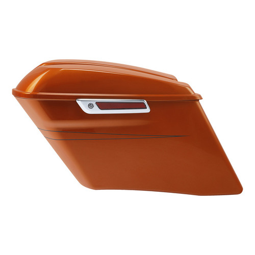 HR3 Amber Whiskey CVO Stretched Saddlebags For 14-23 Harley Touring