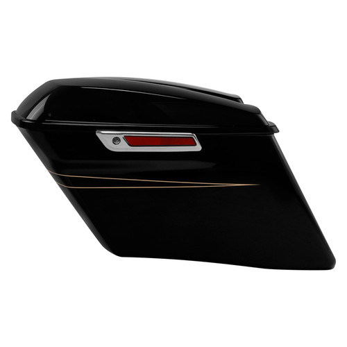 HR3 VIVID BLACK CVO Stretched Saddlebags For 14-23 Harley Touring