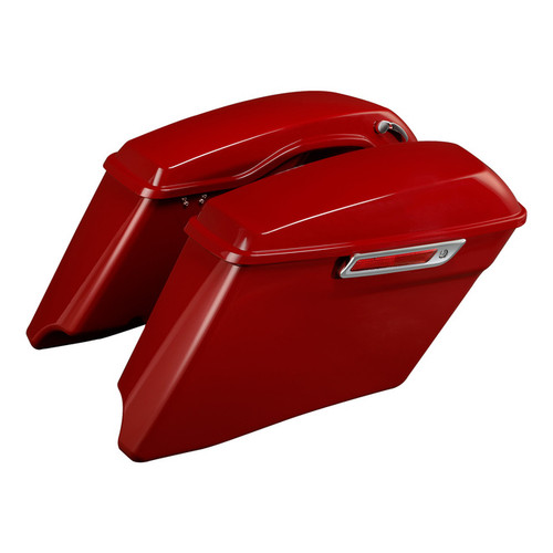 HR3 Billiard Red CVO Stretched Saddlebags For 14-23 Harley Touring