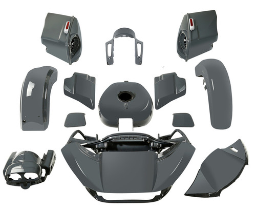HR3 Gunship Gray Complete Body Fairing Kit For Harley CVO Road Glide FLTRXSE 15-23