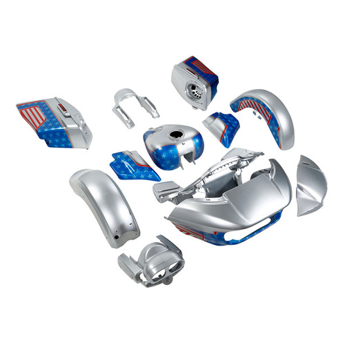 PATRIOTIC RED WHITE AND BLUE CUSTOM BODYKIT 15UP CVOROADGLID