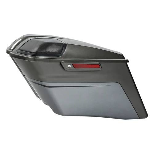 INDUSTRIAL GRAY/SILVER GRAY CVO STRETCHED SADDLEBAGS 14U TR