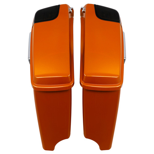 HR3 Amber Whiskey 2015 Special CVO Stretched Saddlebags with Speaker Cutout Lids Fits '14-23 Harley Touring