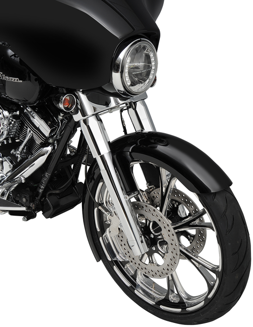 Performance Machine  #0208-2045-CH - Fork Slider Covers - Chrome - Tech