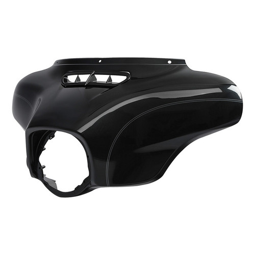 BLACK TEMPEST W/ DUAL SILVER LINES OUTER FAIRING FOR 14UP