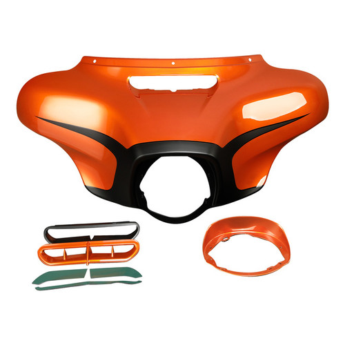 HR3 Scorched Orange / Black Denim Outer Batwing Fairing Cowl Upper 2019 STREET GLIDE SPECIAL( FLHXS ）