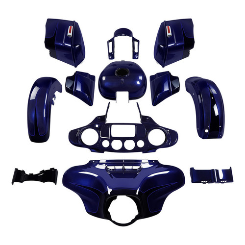 HR3 Zephyr Blue / Black Sunglo Complete Body Fairing Kit For Harley Street Glide Special FLHXS 14-23