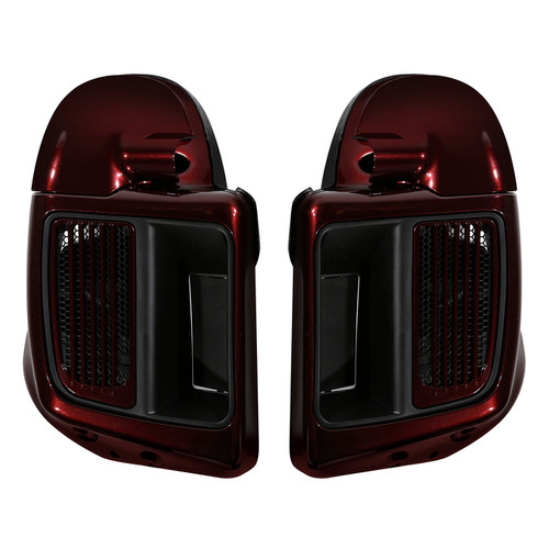 HR3 Twisted Cherry Vented Lower Fairing Kit With 6.5" Speaker Pods For Harley Touring models 2014-2024