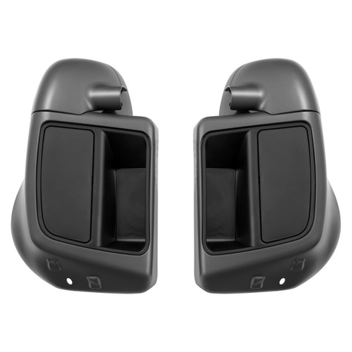 HR3 Industrial Gray Denim Vented Lower Fairing Kit With 6.5" Speaker Pods For Harley Touring models 2014-2024
