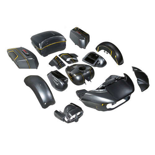 GOLD /BLACK GEOMETRIC SHAPE FADE CUS BODYKIT ROAD GLIDE LIMI