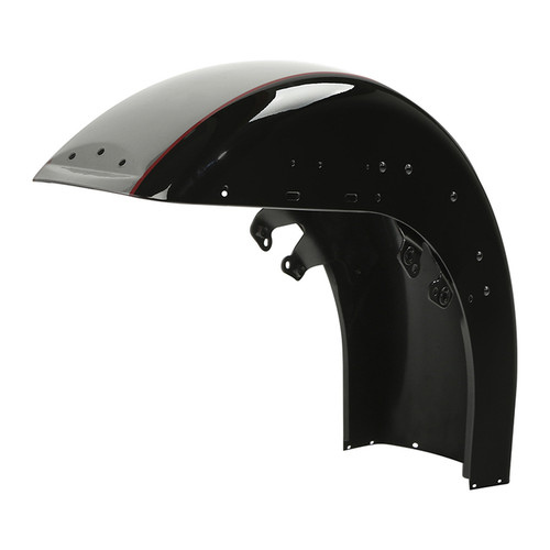 BILLET SILVER/VIVID BLACK W/ BURGUNDY LINE FRONT FENDER 14UP