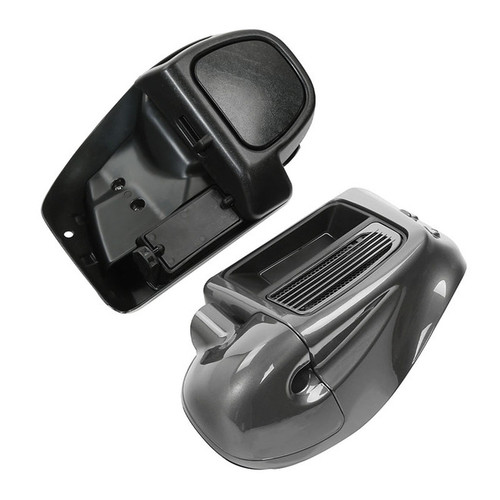 HR3 Industrial Gray Vented Lower Fairing Kit For Harley Touring Models 2014-2023 (Fits water cooled models)