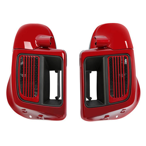 HR3 Velocity Red Sunglo Vented Lower Fairing Kit For Harley Touring Models 2014-2023 (Fits water cooled models)