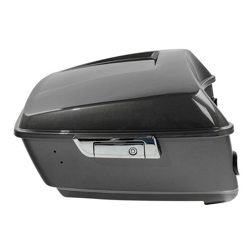HR3 Industrial Gray King Size Touring Trunk Luggage with Speaker Cut Outs For 14-24 Harley Touring
