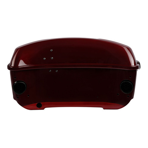 HR3 Mysterious Red Sunglo/ Velocity Red Sunglo King Size Touring Trunk Luggage with Speaker Cut Outs For 14-24 Harley Touring