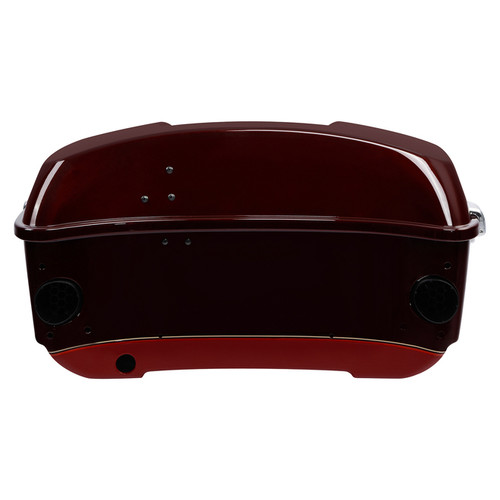 HR3 Mysterious Red Sunglo/ Velocity Red Sunglo 2016RGU King Size Touring Trunk Luggage with Speaker Cut Outs For 14-24 Harley Touring